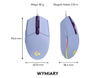 LOGITECH G102 Lightspeed Gaming Lilac - 592501 - zdjęcie 10